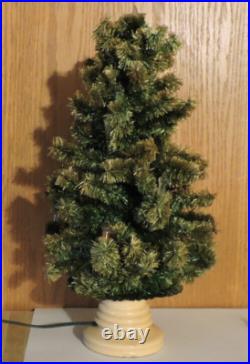 RARE Vintage 17 Table Top Christmas Tree-Candle Shapes Lighted On Original Base RARE Vintage 17 Table Top Christmas Tree-Candle Shapes Lighted On Original Base