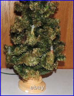 RARE Vintage 17 Table Top Christmas Tree-Candle Shapes Lighted On Original Base