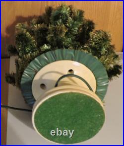 RARE Vintage 17 Table Top Christmas Tree-Candle Shapes Lighted On Original Base