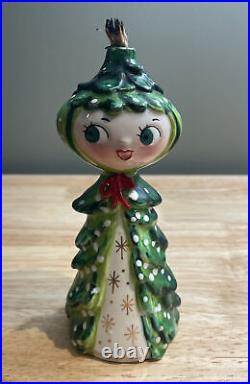 RARE Vintage 1959 Holt Howard Christmas Tree Girl Oil Air Freshener With Wick