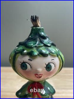 RARE Vintage 1959 Holt Howard Christmas Tree Girl Oil Air Freshener With Wick