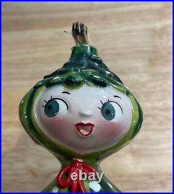 RARE Vintage 1959 Holt Howard Christmas Tree Girl Oil Air Freshener With Wick