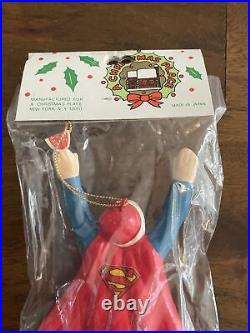 RARE Vintage 1979 DC Comics Superman Flying Christmas Tree Ornament NEW NOS