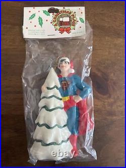 RARE Vintage 1979 DC Comics Superman With Christmas Tree Ornament NEW NOS