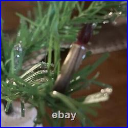 RARE Vintage Japan Christmas 11 Tree Mercury Glass Ornament Candles Cork Base