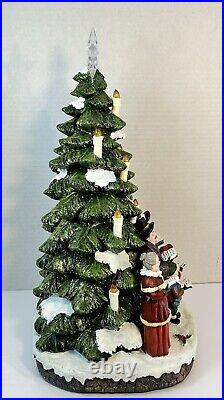RARE Vintage Light Up Illuminated Flickering Candle Christmas Tree Carollers