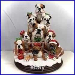 RARE Vintage Retired The Danbury Mint The Bulldog Family Christmas Tree