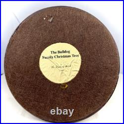 RARE Vintage Retired The Danbury Mint The Bulldog Family Christmas Tree