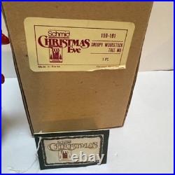 RARE Vintage Schmid Snoopy Woodstock Christmas Tree Music Box