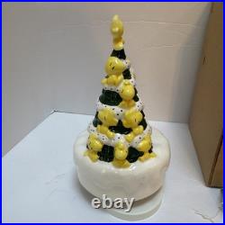 RARE Vintage Schmid Snoopy Woodstock Christmas Tree Music Box