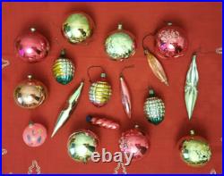 RARE Vintage Soviet Russian Glass Christmas Tree Toys Ornament Lot USSR RARE Vintage Soviet Russian Glass Christmas Tree Toys Ornament Lot USSR
