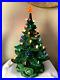 RETRO 1974 VINTAGE ATLANTIC MOLD 19 CERAMIC CHRISTMAS TREE WithLIGHTS & STAR 422