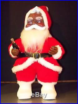 Rushton African American Black Santa Coca Cola Vintage Doll Christmas Tree New