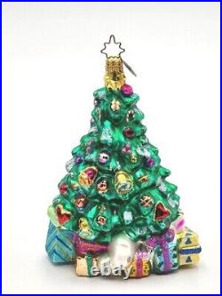 Radko CHILLIN' WONDER Christmas Ornament SNOWMAN UNDER CHRISTMAS TREE Vtg In Box