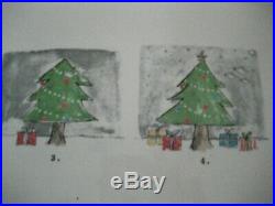 Rae Dunn Vintage Magenta Exclusive Christmas Tree Tray 2013 Tray Rare Htf