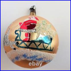 Rare Box Shiny Brite Glass Christmas Tree Ornaments West Germany with Poland Ball