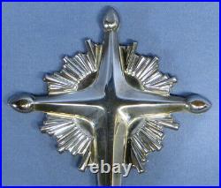 Rare HTF Vintage Gorham Sterling Silver Starburst Cross #440 Tree Topper EXC