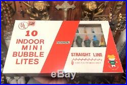 Rare New In Box 1960s NOMA Christmas Tree Lights Vintage Liquid Bubble Indoor