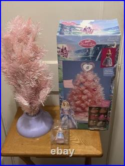 Rare Vintage Barbie Of Swan Lake Christmas Tree 24 Pink Mini Tree & Ornaments