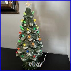 Rare Vintage Ceramic Christmas Tree 17.5 Ready to Light