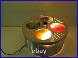 Rare! Vintage Evergleam Tri-lite Revolving Light Stand For Aluminum Tree Works