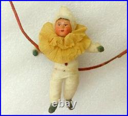 Rare Vintage Russian Papier Mache Christmas Ornament Tree Old Decoration Clown