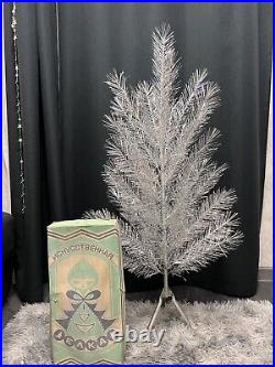 Rare Vintage Soviet Silver Christmas Tree USSR Aluminum Tree 120 cm