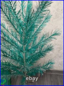 Rare Vintage Soviet Silver Green Christmas Tree USSR Aluminum Tree 120cm or 4ft