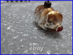 Rare Vintage USSR Glass Russian Christmas Ornament Xmas Tree Decoration Old Pig