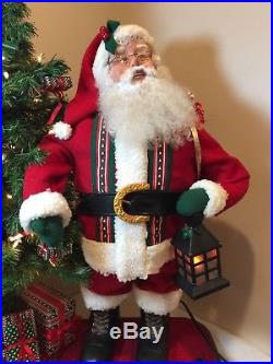 Rare Vtg. Large Holiday Creations Animated Musical Santa By The 48ChristmasTree