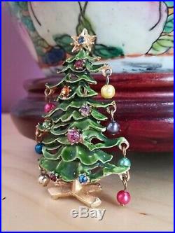 Rare and Odd Vintage Hattie Carnegie Christmas Tree Pin Brooch Book Piece