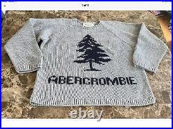 Rare-rarevintage Abercrombie & Fitch'92 Christmas Tree Chunky Sweater