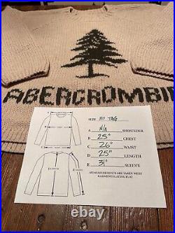 Rare-rarevintage Abercrombie & Fitch'92 Christmas Tree Chunky Sweater