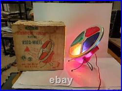 Retro Vintage Rotating Color Wheel For Silver Aluminum Christmas Tree