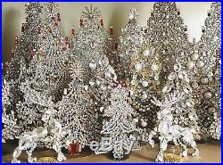 Rhinestone Christmas Tree Stand Czech Vintage Estate Jewellery Gablonz