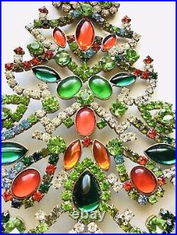 Rhinestone Xmas Tree Stand Vintage Estate Jewellery Antique Jewelry Decoration