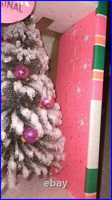 SEALED Robert Hahn Vintage St Nick Flocked Bottle Brush Christmas Tree 10 Tall