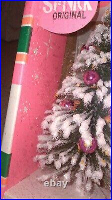 SEALED Robert Hahn Vintage St Nick Flocked Bottle Brush Christmas Tree 10 Tall