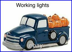 Scentsy Warmer BLUE TRUCK PUMPKIN Delivery 1950 Chevy Lights up Retro Collection