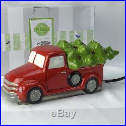 Scentsy Warmer SPECIAL DELIVERY RED Retro TRUCK with TREE Retired