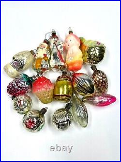 Set 15 Vintage Glass Soviet Tree Christmas Ornaments Antique USSR