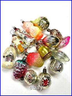 Set 15 Vintage Glass Soviet Tree Christmas Ornaments Antique USSR