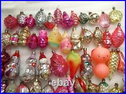 Set 83 Vintage Russian USSR Glass Christmas Ornaments Xmas Tree Old Decorations