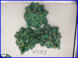 Set of 3 Vintage Ceramic Christmas Trees 10 All with Lighted Base & Pin Bulbs