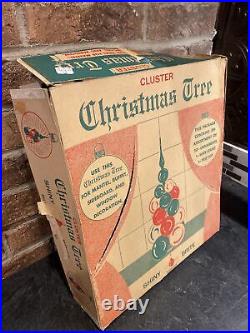 Shiny Brite Christmas Cluster Ornament Centerpiece Tree With Original Box- READ