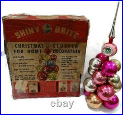 Shiny Brite Christmas Cluster Tree, Vintage Holiday Centerpiece