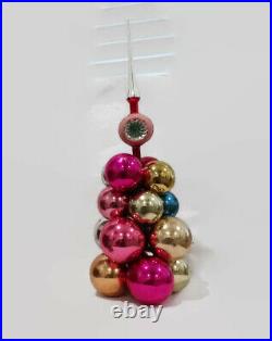 Shiny Brite Christmas Cluster Tree, Vintage Holiday Centerpiece