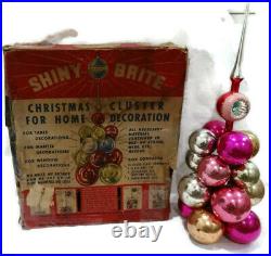 Shiny Brite Christmas Cluster Tree, Vintage Holiday Centerpiece