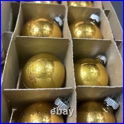 Shiny Brite Cluster Christmas Tree GOLD With ALL Original Box COMPLETE Nice