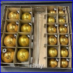 Shiny Brite Cluster Christmas Tree GOLD With ALL Original Box COMPLETE Nice